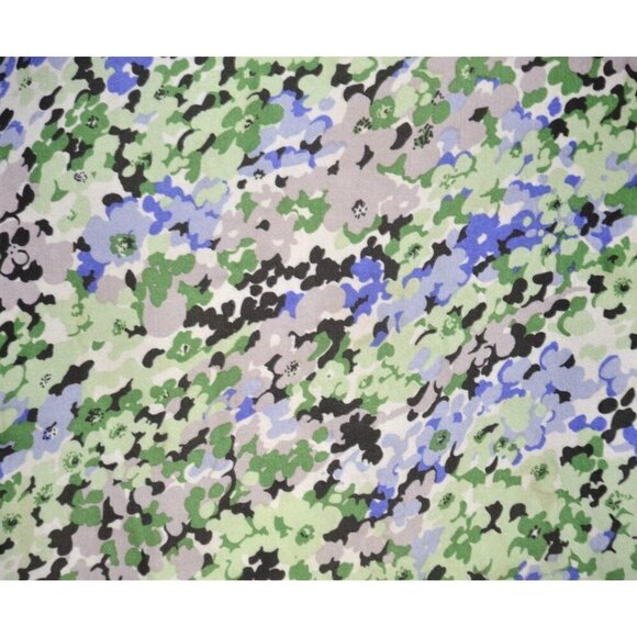 Maria Gabrielle Ladies Green Floral Blouse Top Size L Pleated Lightweight - Picture 4 of 12